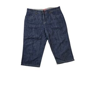 Smith's Workwear Denim Capri Jeans Women's Size 12 Dark Wash Stretch Crop Pants